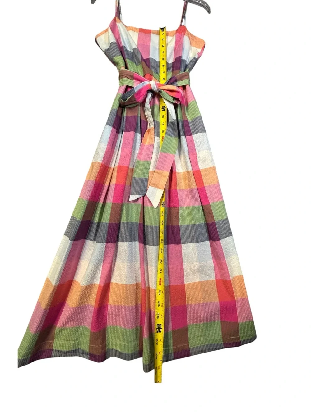 Kate Spade for Target- Plaid Midi Sundress with Tie Belt - Pink & Multicolor S